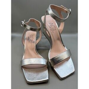 AGL Mimi Leather Ankle Strap Sandy Wedge Heels Sandals Size 8 EU 38 D689001